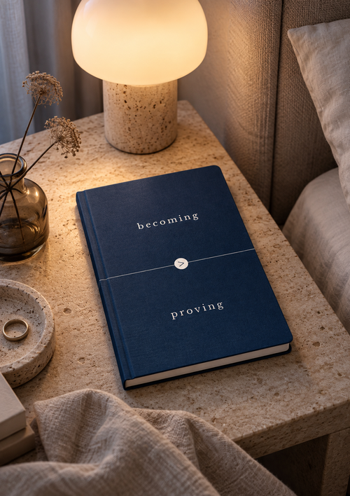 Becoming Over Proving A5 Hardcover Notebook